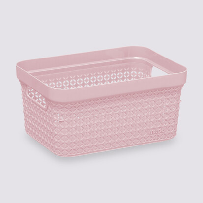 Panier en plastique 17l, rose Scandi