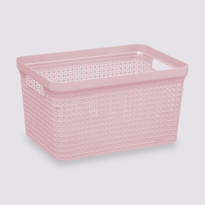 Panier en plastique 5l - rose Scandi