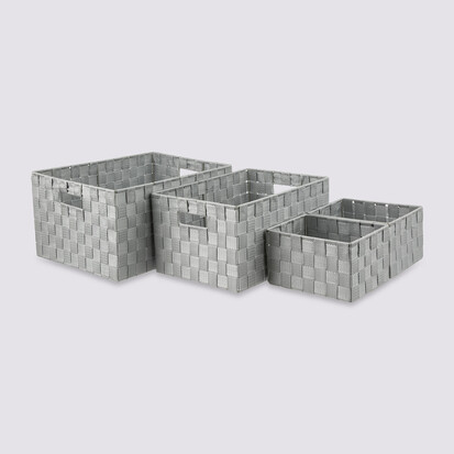 4 paniers bisauté, gris Lise