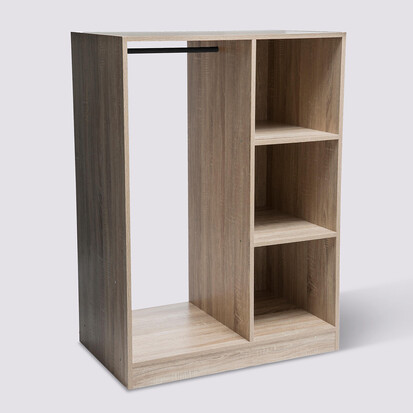 Armoire dressing penderie, effet chêne naturel Mix'n modul