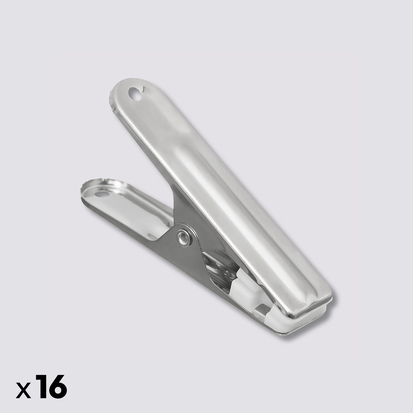 Lot de 16 pinces à linge en inox 