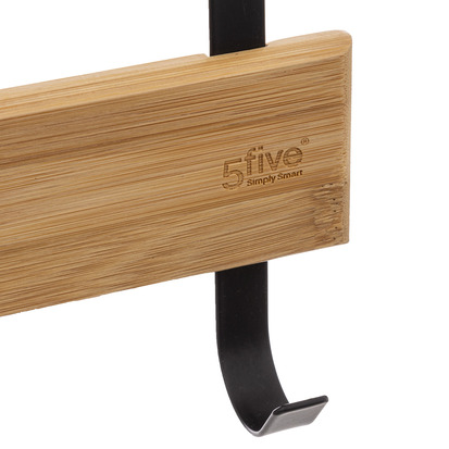 Patères accroches portes, noir Naturéo