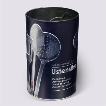 Pot à ustensiles métal, noir Black edition