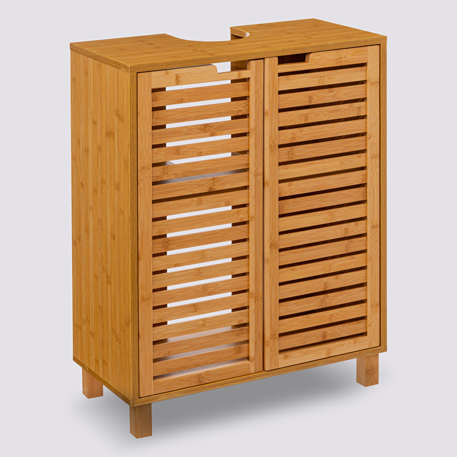 Meuble bas sous lavabo, bambou Sicela