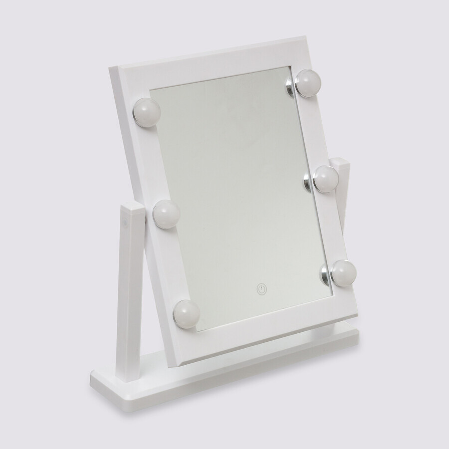 Miroir à led 40x37 cm, blanc