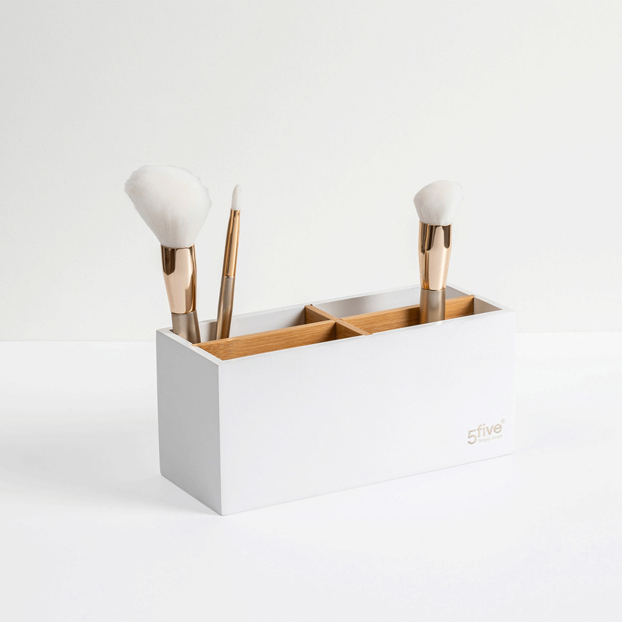 Organiseur 4 compartiments, blanc Naturéo