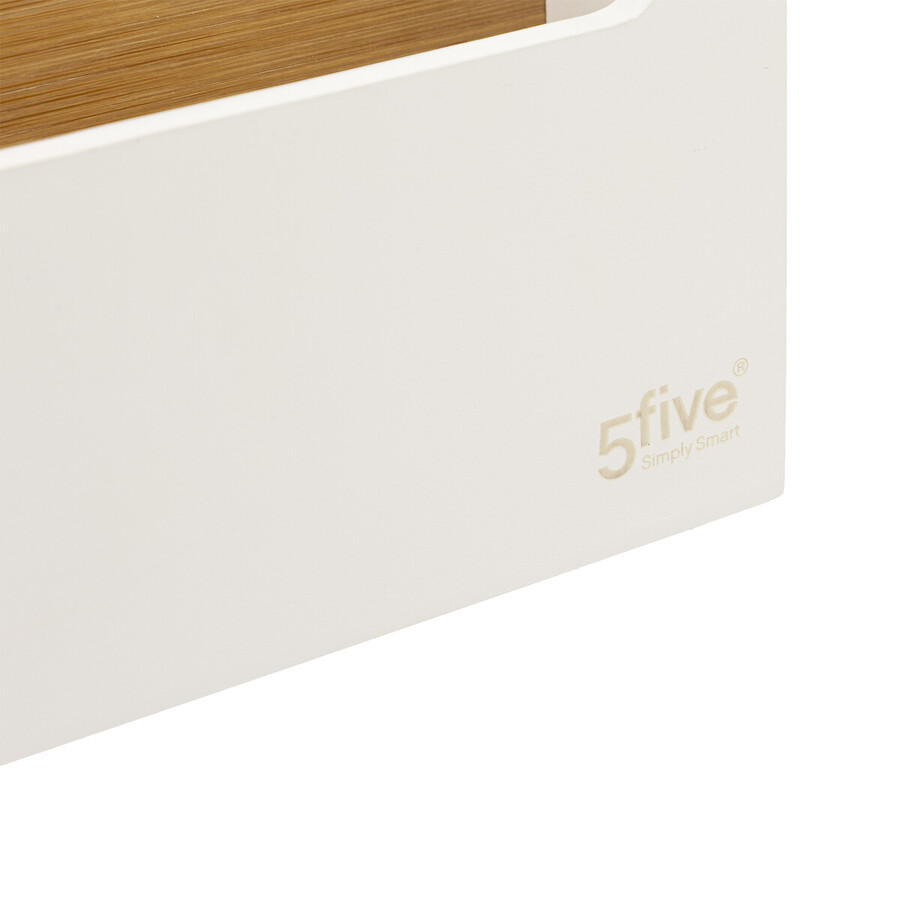 Organiseur 5 compartiments, blanc Naturéo