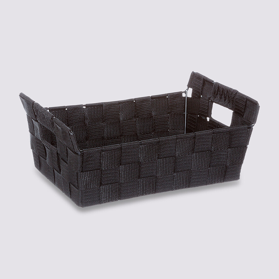 Panier de rangement bisauté, noir Lise