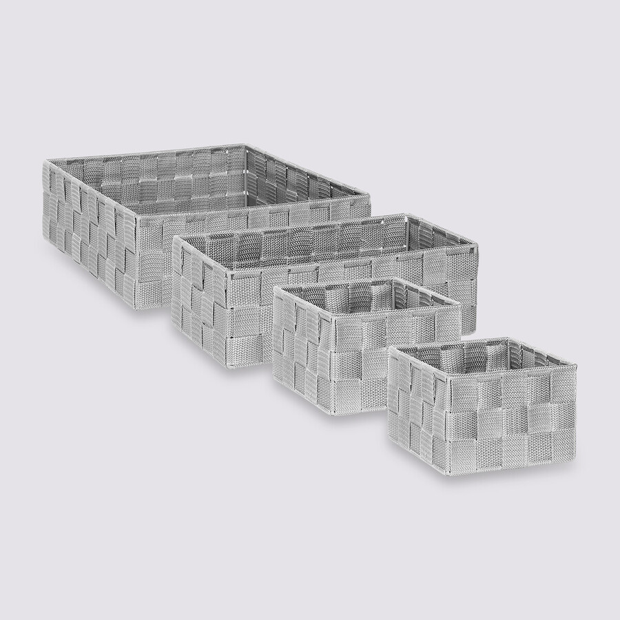 4 paniers bisauté, gris Lise