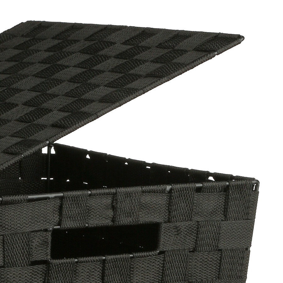 Panier à linge 30l bisauté, noir Lise