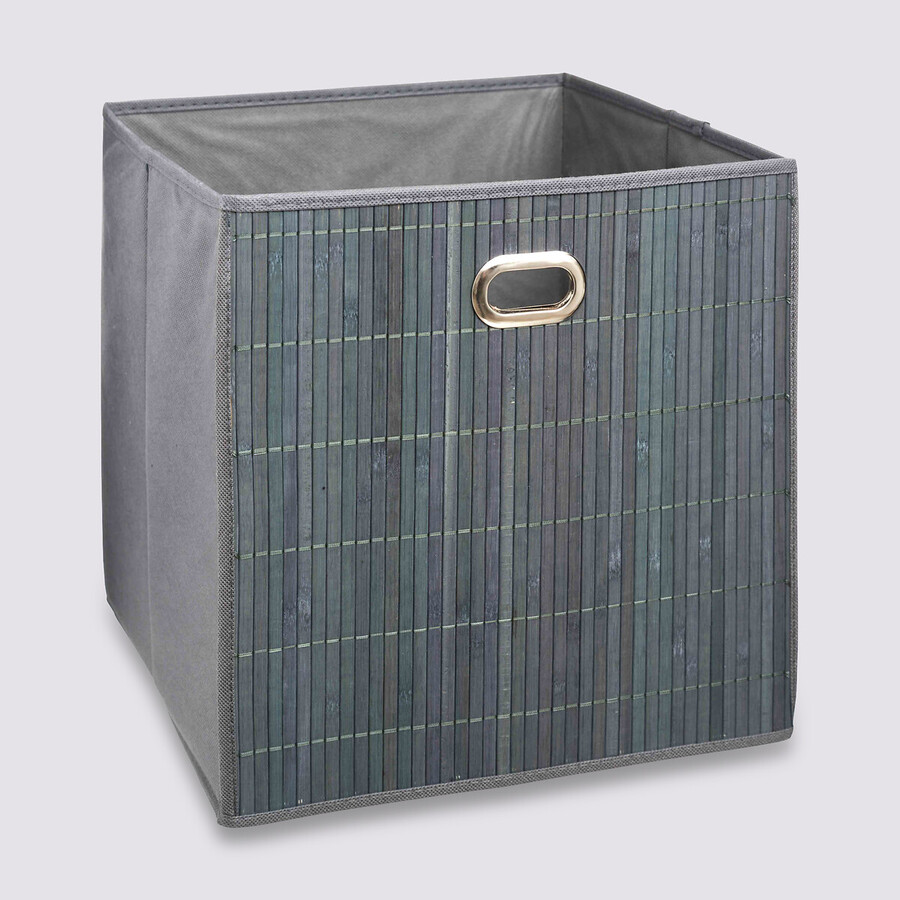 Panier latte bambou 31x31cm, gris Mix'n modul