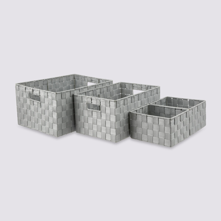 4 paniers bisauté, gris Lise