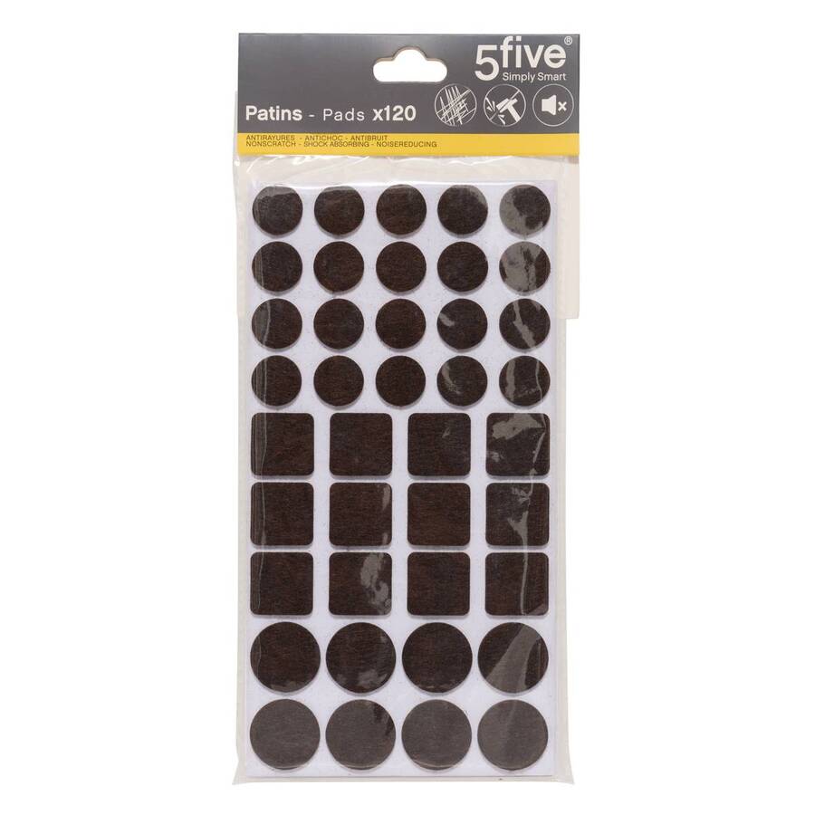 Lot de 120 patins de protection, marron