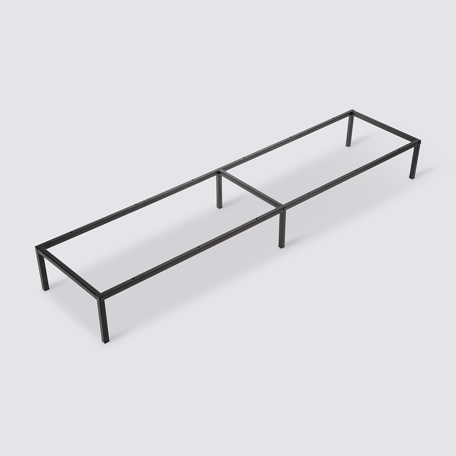 Pieds étagère métal 134x29cm, noir Mix'n modul