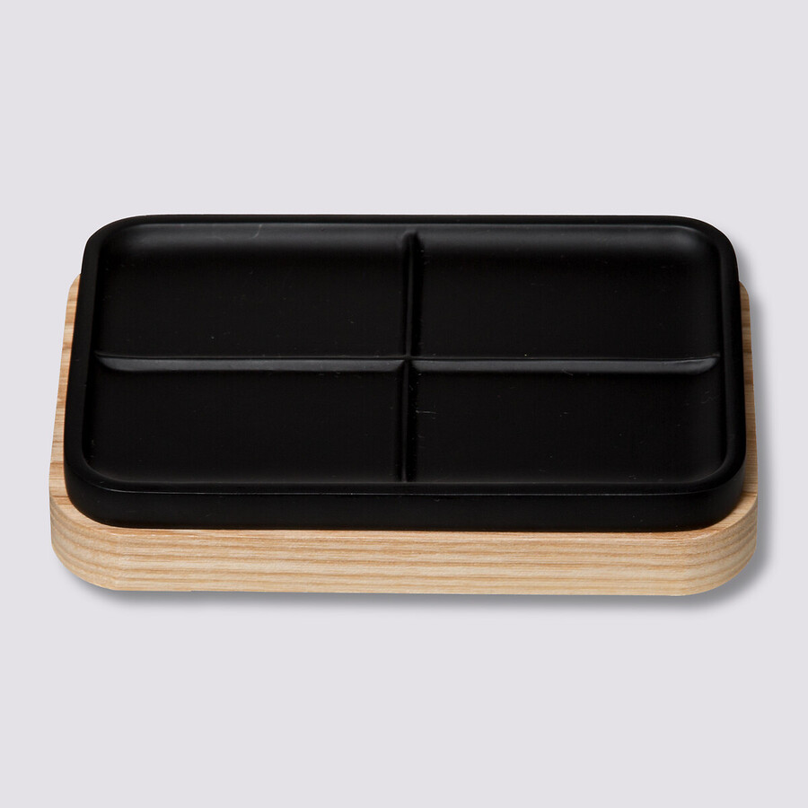 Porte-savon, noir Naturéo