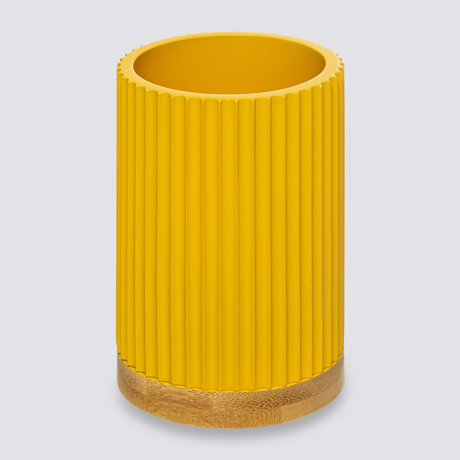 Pot à brosses à dents, jaune moutarde Modern color