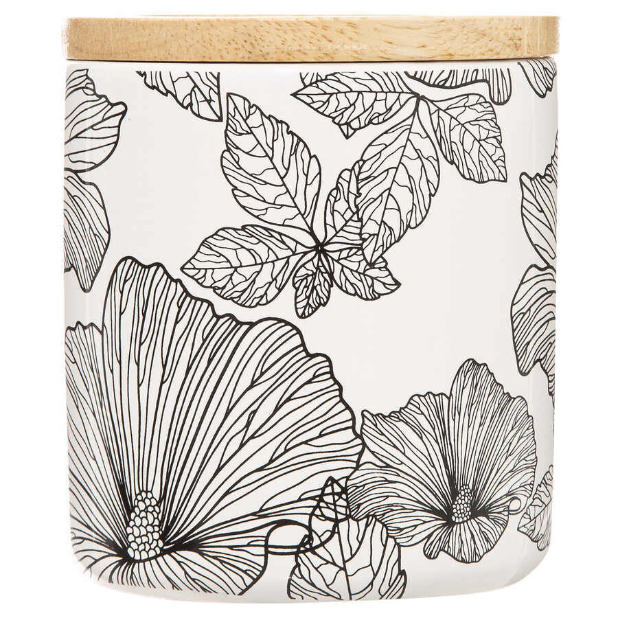 Pot à cotons, noir et blanc Blackflora