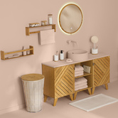 Meuble 1 porte, bambou Bath'n modul