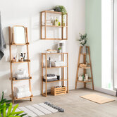 Miroir sur pieds 39cm Bambou