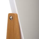 Miroir 16x22 cm bambou, blanc Naturéo