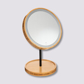 Miroir avec pied à led 18 cm Bambou