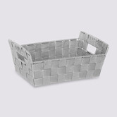 Panier de rangement bisauté, gris Lise