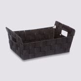 Panier de rangement bisauté, noir Lise