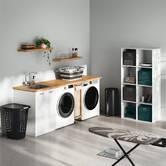 Corbeille à linge pliable 45l - gris, blanc Hugger