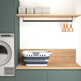 Corbeille à linge pliable 45l - gris, blanc Hugger