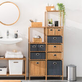 Panier latte bambou 31x31cm, gris Mix'n modul