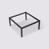 Pieds étagère métal 34x29cm, noir Mix'n modul