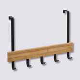 Patères accroches portes, noir Naturéo