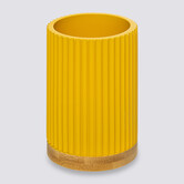 Pot à brosses à dents, jaune moutarde Modern color