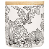 Pot à cotons, noir et blanc Blackflora