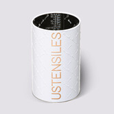 Pot à ustensiles fer, blanc Scandi nature